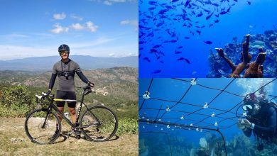 Bryan Núñez, el ciclista que vela y cuida los arrecifes catrachos