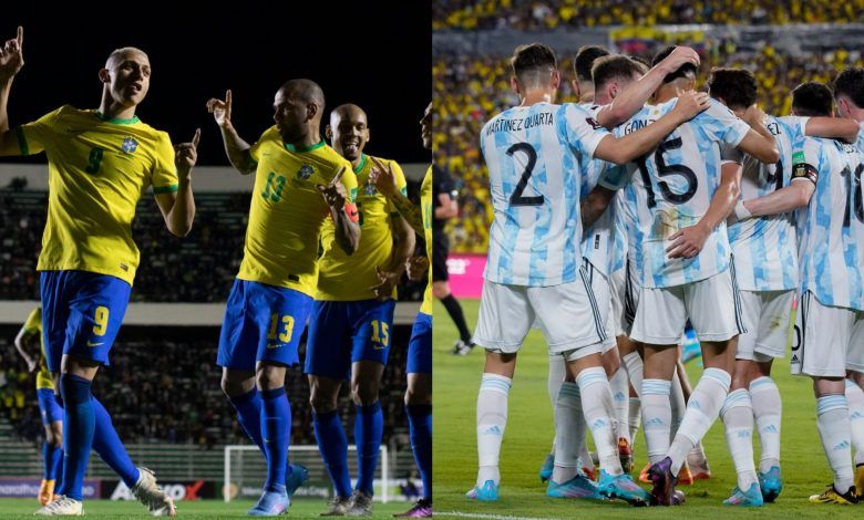 Conmebol: Brasil y Argentina marchan invictos en la eliminatoria