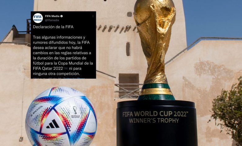 FIFA aclara rumores sobre duración de los juegos en el Mundial