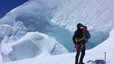 Ronald Quintero ya en Lukla antes de comenzar a escalar el Everest
