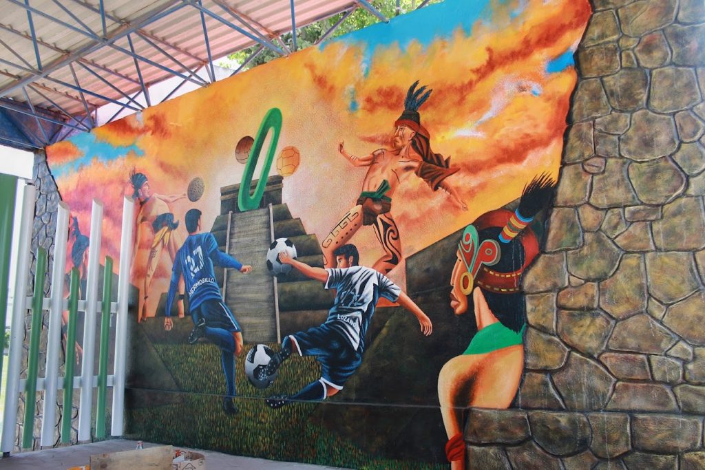 Higinio Pérez pinta la evolución del deporte prehispánico en México