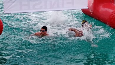Diego Dulieu, medalla de plata en los 5 kms. en Aguas Abiertas