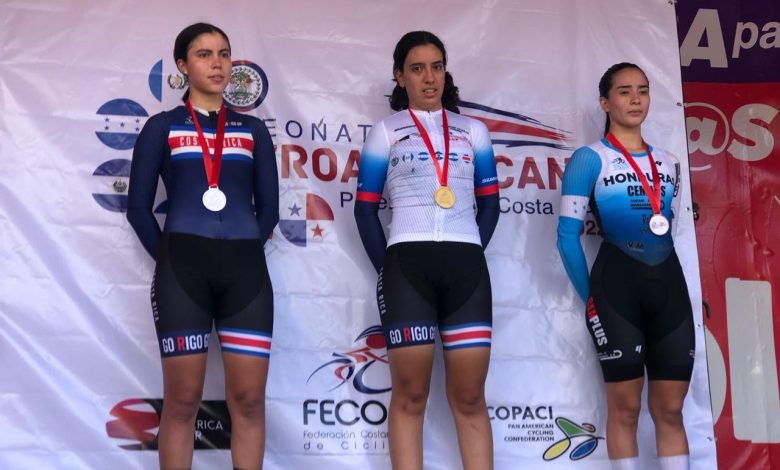 Honduras en el podio de la categoría Sub23 femenil de ciclismo