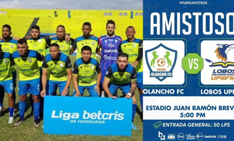 Olancho FC anuncia amistoso contra Lobos UPNFM