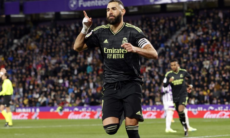 Doblete de Benzema y Real Madrid toma el liderato provisional en LaLiga