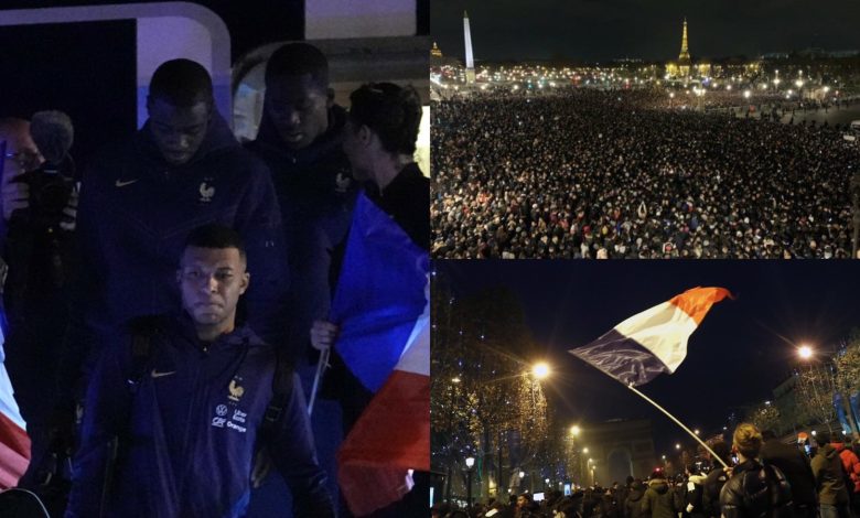 La Selección de Francia ya está con su afición en la Place de la Concorde