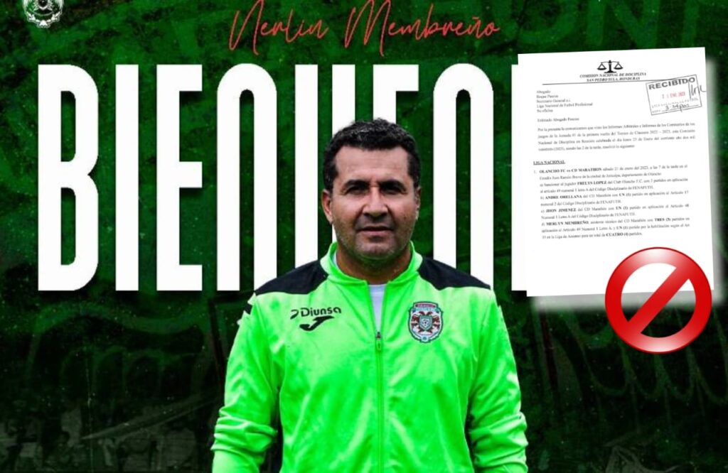 Merlyn Membreño suspendido por cuatro juegos por la habilitada CND