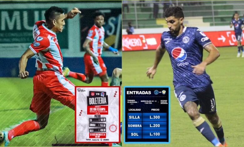 CDS Vida y Motagua confirman boletería para sus partidos de la Jornada 4 del Clausura 2023
