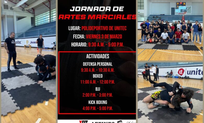 Jornada de Artes Marciales en Polideportivo de UNITEC