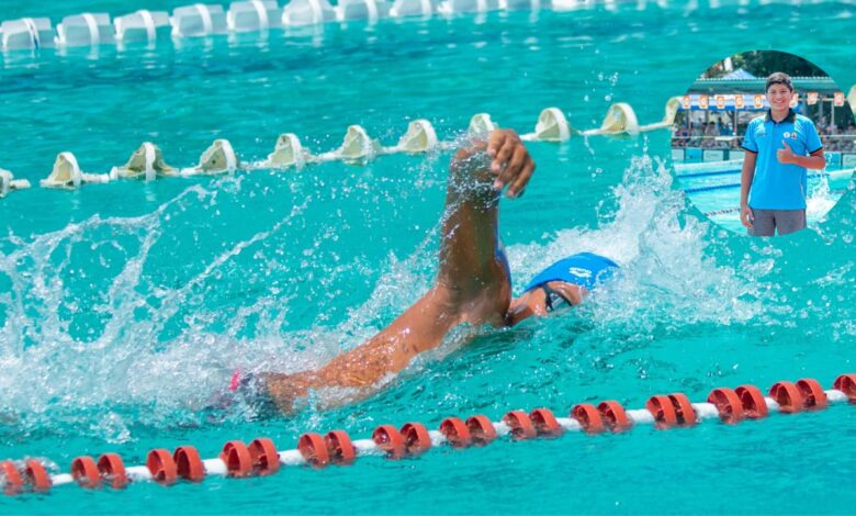 Josué Matute rompe récord en los 400 mts. libres en natación