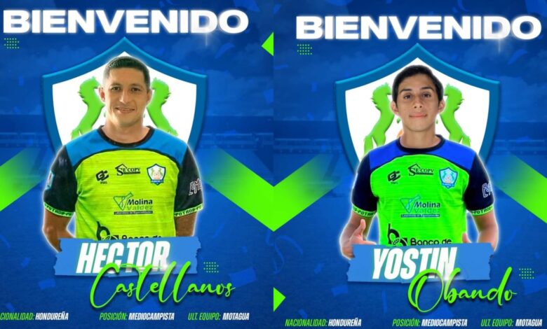 Olancho FC hace oficial la llegada de dos exjugadores de Motagua