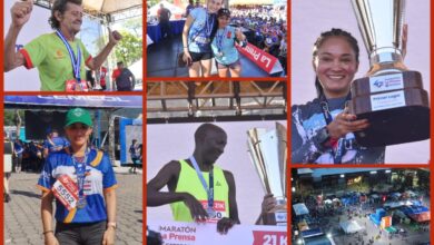 Yessica Espinal y Koskei Kibet ganadores de la maratón La Prensa 2023