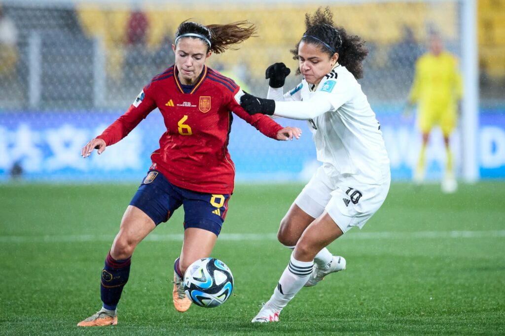 Bonmati y Villalobos en acción en la Copa Mundial Femenina. Foto cortesía