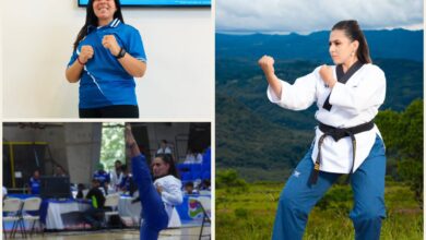 Katherine Barahona lista en Campamento Internacional de Taekwondo