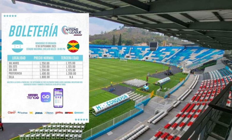 FENAFUTH confirma precios de la boletería Honduras vs. Granada
