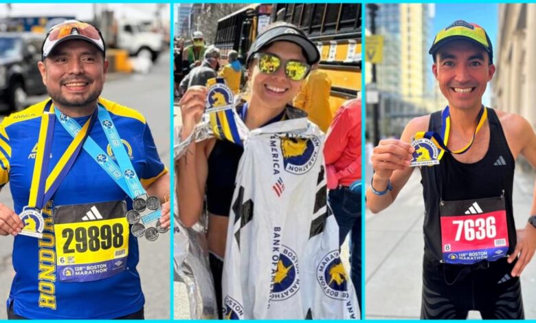 Hondureños participan en la maratón de Boston 2024