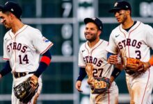 Astros gana serie a los Atléticos con hit y carrera de Mauricio Dubón