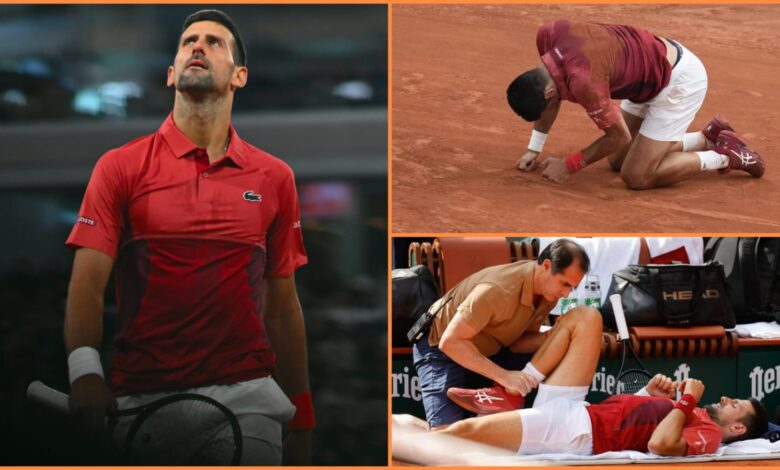Novak Djokovic fuera del Roland Garros por lesión