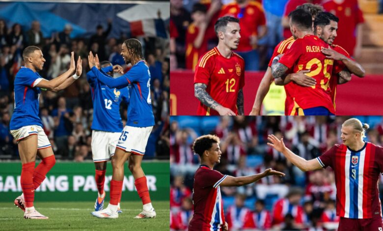 Amistosos: Francia y España ganan; Haaland marca hattrick